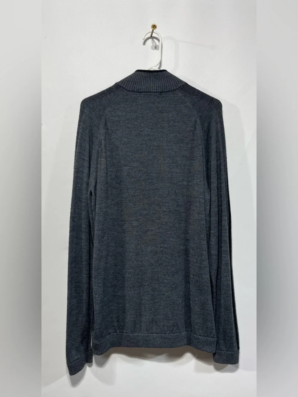 Smartwool‎ Men's Charcoal Gray Half-Zip Merino Sweater Size Large